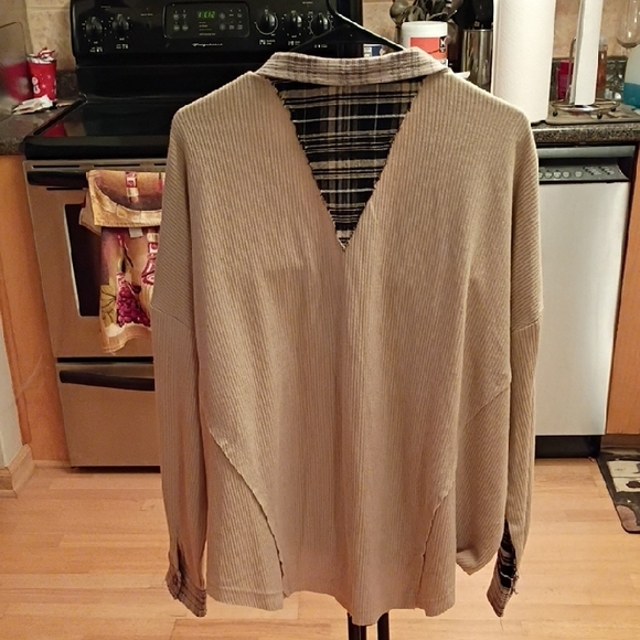 Miss Me Contrasting Plaid Checkered Blazer in Black and Cream - Picture 9 of 14